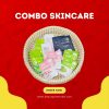 Combo skincare set with matcha and sakura face masks and nose pore strips for glowing skin