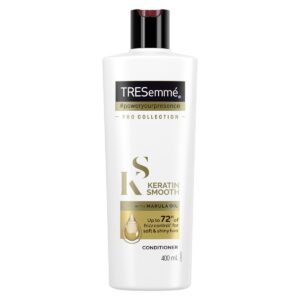TRESemmé Keratin Smooth Conditioner 400ml white bottle for frizz-free smooth shiny hair