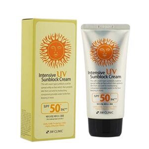 3W Clinic Intensive UV Sunblock Cream SPF 50 PA+++ sunscreen