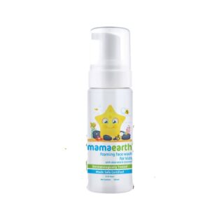 Mamaearth Kids Foaming Face Wash 150ml with Aloe Vera and Coconut for gentle cleansing of children's skin.