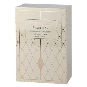 ROMCOM Flaweless Long-Lasting Makeup Set in elegant gold packaging displayed on a white background.
