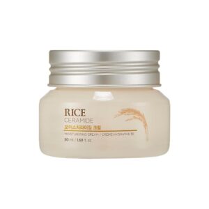 The Face Shop Rice & Ceramide Moisturizing Cream 50ml Korean Hydrating Face Cream with Rice Extract & Ceramide